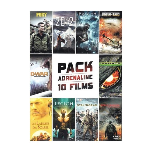 Pack adrénaline films dvd - pack, 10